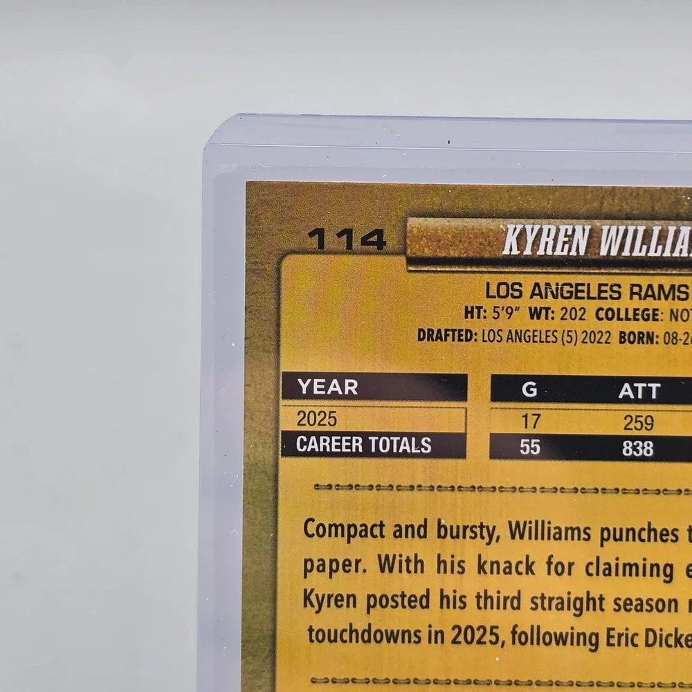 '26 Topps Flagship Kyren Williams Golden Mirror Back SSP #114 Rams Case Hit